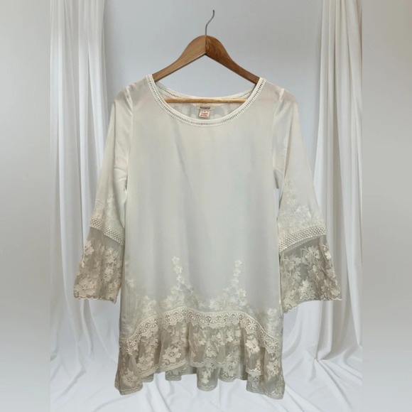 Sundance Betrothed embroidered lace trim tunic - Picture 5 of 9